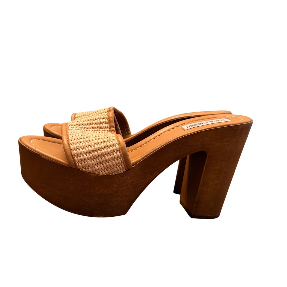 Steve Madden Marisol platform block heel Italy made Size 41‎ US 10.5 Boho Preppy